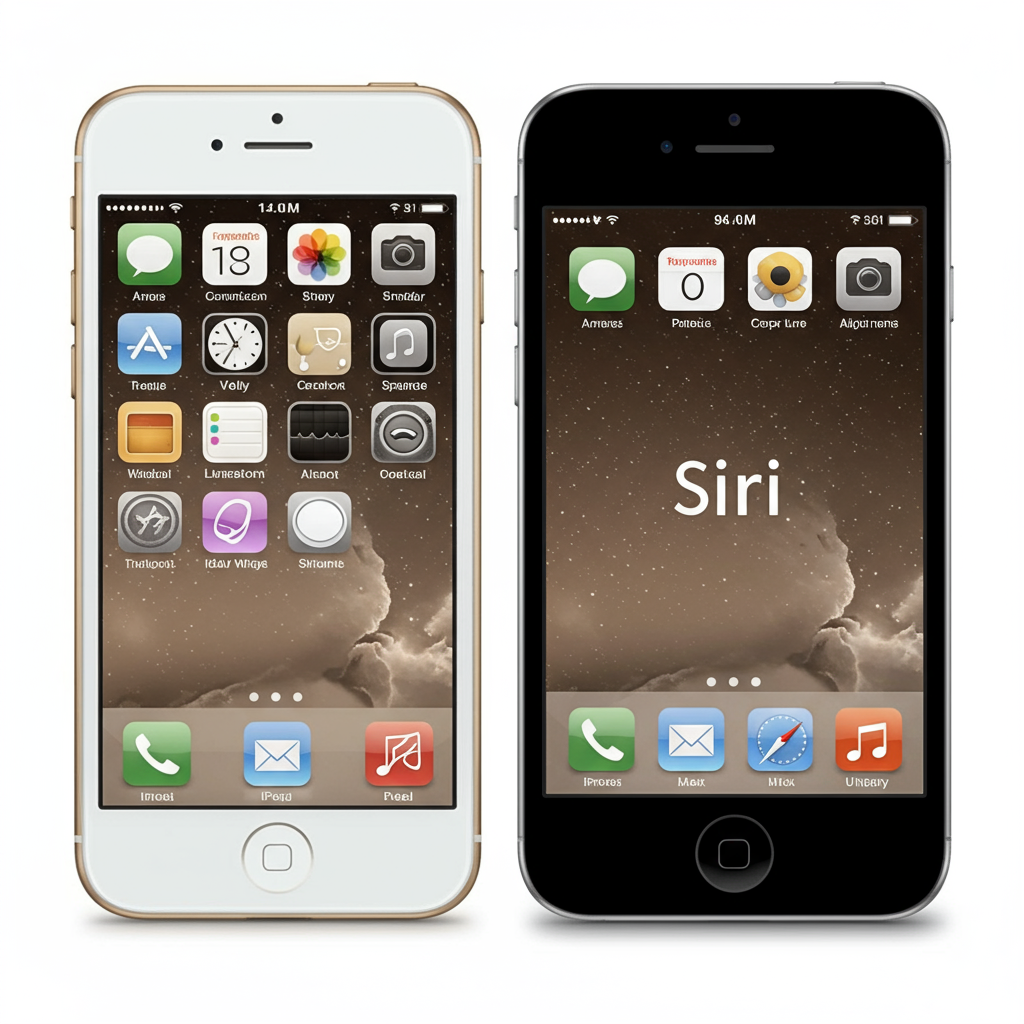 Imagen Generated: Vintage-iPhone-showing-the-original-Siri-interface-with-a-slightly-nostalgic-sepia-tone.-2.-A-collection-of-old-Apple-devices-highlighting-the-evolution-of-Siris-early-stages.-high-quality-detailed-beautiful-professional-trending-on-artstation